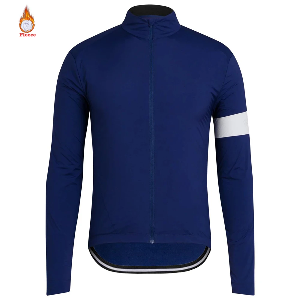 Fleece jersey Pro Зимняя Теплая Флисовая велосипедная майка Ropa Ciclismo Mtb с длинным рукавом мужская одежда для велосипеда многоцветная стильная одежда - Цвет: Fleece jersey