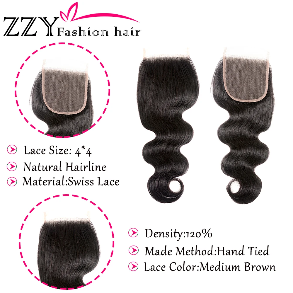 Волнистпряди с застежкой бразильские волнистые волосы 4 пряди на шнуровке 4x4