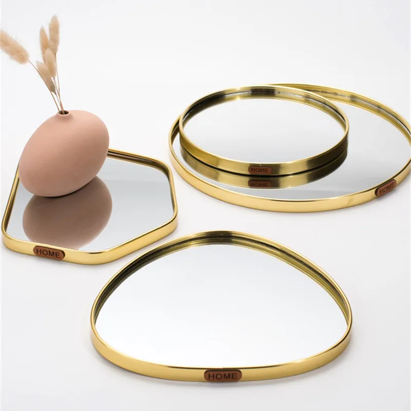 Роскошная металлическая стеклянная тарелка в скандинавском стисветильник