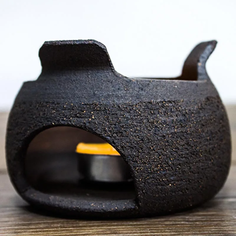 Ручной работы Ретро грубая керамика чайная плита свеча подогрев основа