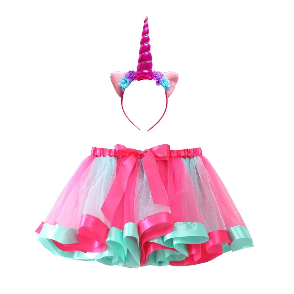 Детская юбка-пачка для девочек с повязкой на голову пушистая день рождения