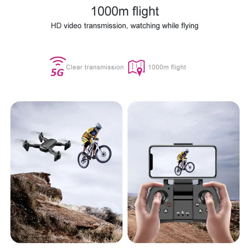 

F6 GPS Drone 4K HD Dual Camera FPV Drones Optical Flow Positioning 5G WiFi Foldable RC Four-Axis Quadcopter Professional Drone