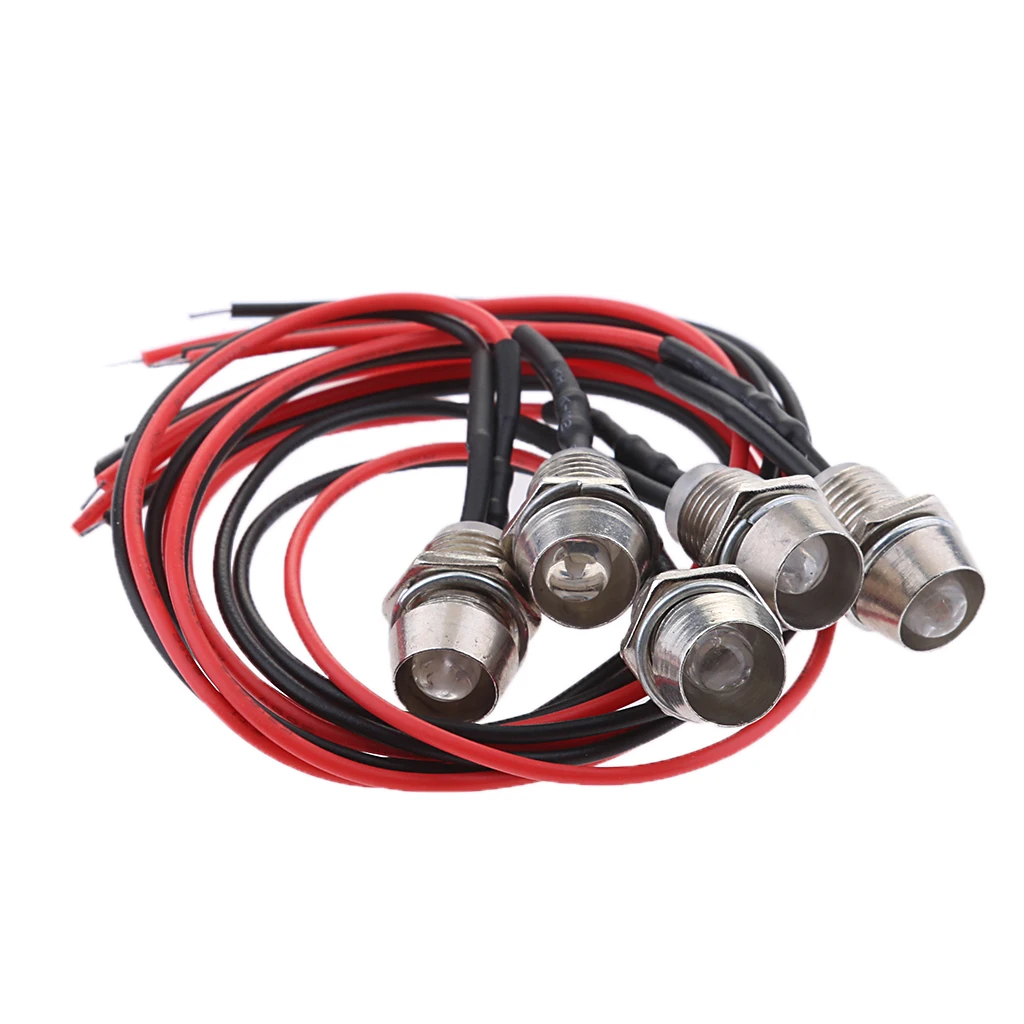 

5pcs Low Power Consumption White LED Car Dash Instrument Panel Indicator Light