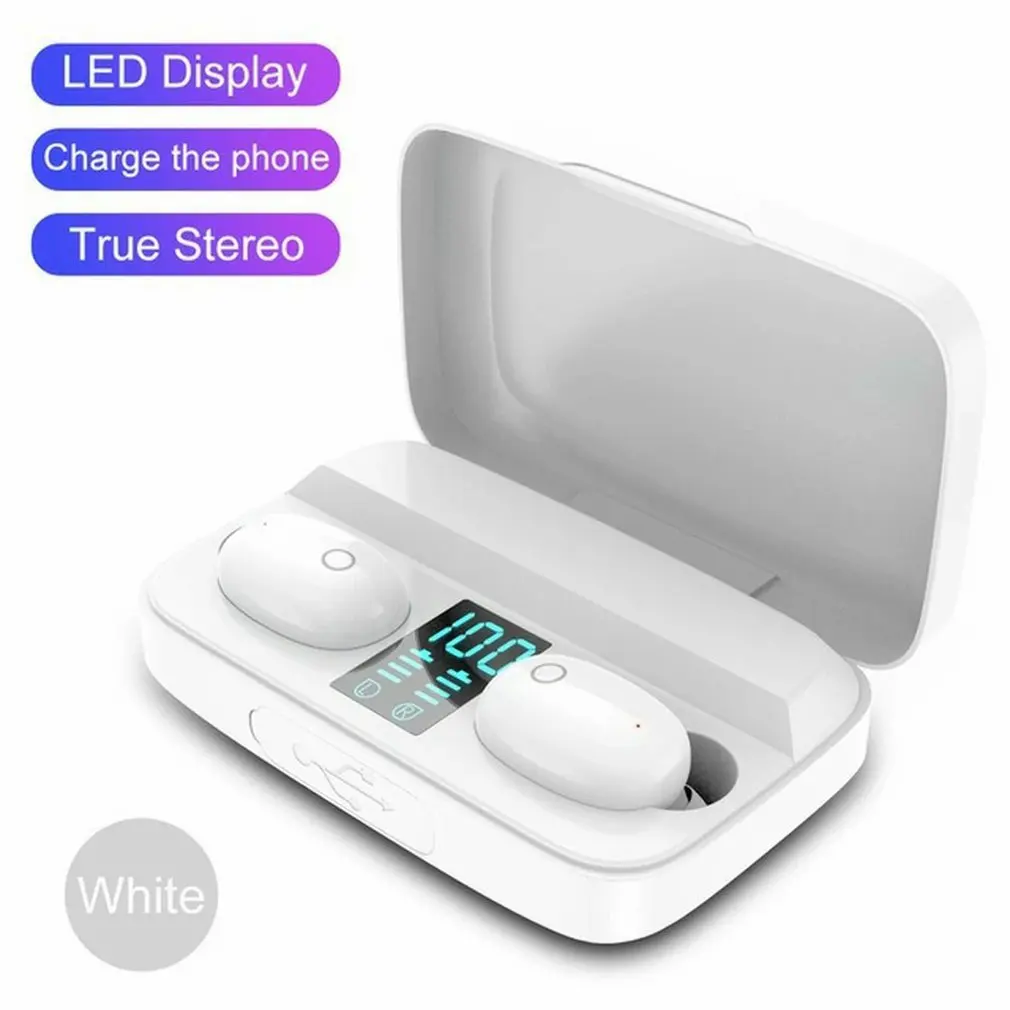 Портативные мини-наушники-вкладыши A16 TWS светодиодный дисплей HiFI Звук с