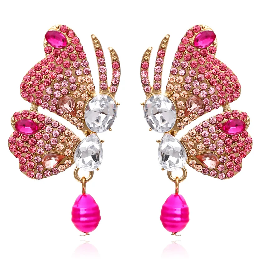 

Женские серьги в виде бабочек с градиентом