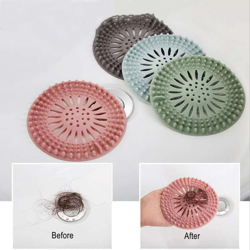 

Sink Filter Shower Drain Hair Catcher Stopper Household Kitchen Bathroom Floor Drain Cover Universal Anti-clogging Sink Strainer