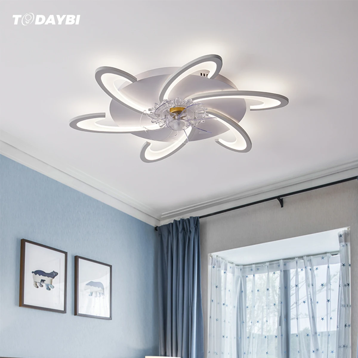 Скандинавские современные потолочные светильники с потолочный вентилятор