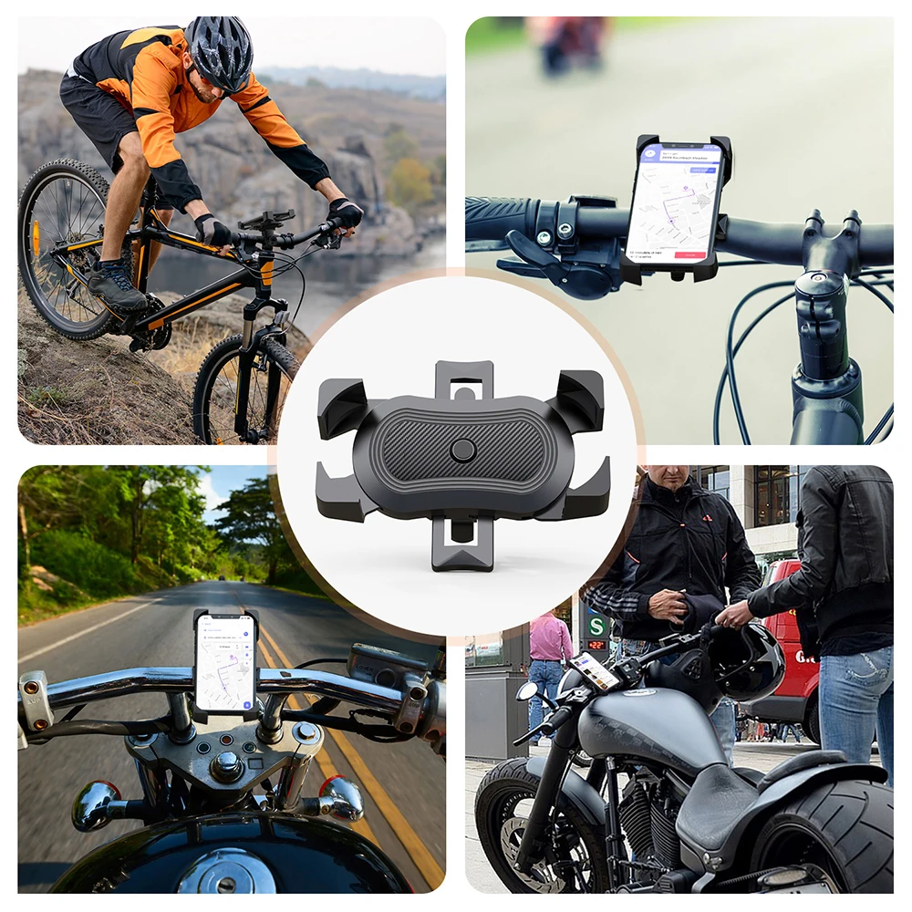 360 Degree Bike Phone Holder Motorcycle Bicycle Phone Holder Handlebar Stand Mount Bracket Mount Phone Holder For iPhone Samsung smartphone stand