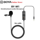 Всенаправленный конденсаторный петличный микрофон BOYA BY-M1, микрофон для видеокамер Canon, DSLR, iPhone