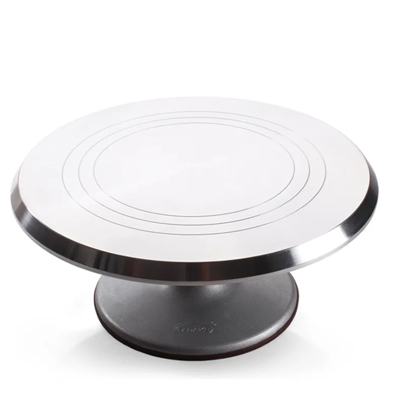 

12 inch aluminum alloy turntable cake turntable mounting table manual ceramic turntable baking tool nozzle cookie