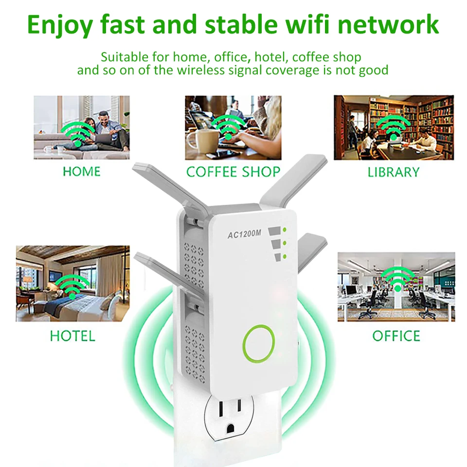 Беспроводной wi-fi 802.11n 1200 Мбит/с 2,4g маршрутизатор брандмауэра повторитель сигнала усилитель 4g для xiaomi wi fi wifi versterker