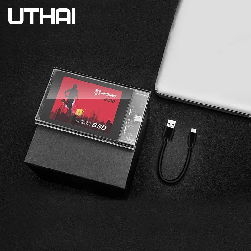 Утхай T09 USB3.0/Тип C 2 5 ''жесткий диск корпус прозрачный мобильный жесткий коробка