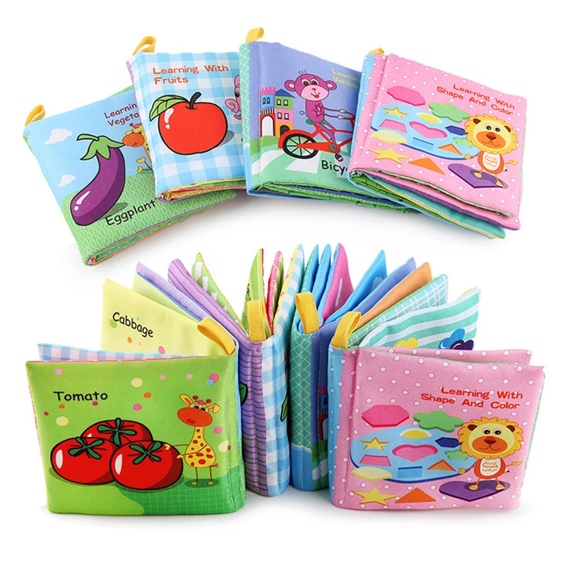 

1 Set Soft Fabric Baby Children Intelligence Development Educational Hand Book Helping Child To Read Phonics English Story