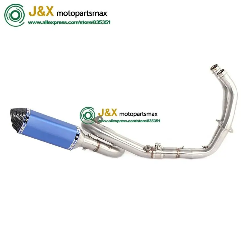 Слипоны для Yamaha Mt07 Fz07 Mt Fz 07 2014 2015 2016 2017 Xsr700 средняя звеньевая труба мотоциклетная