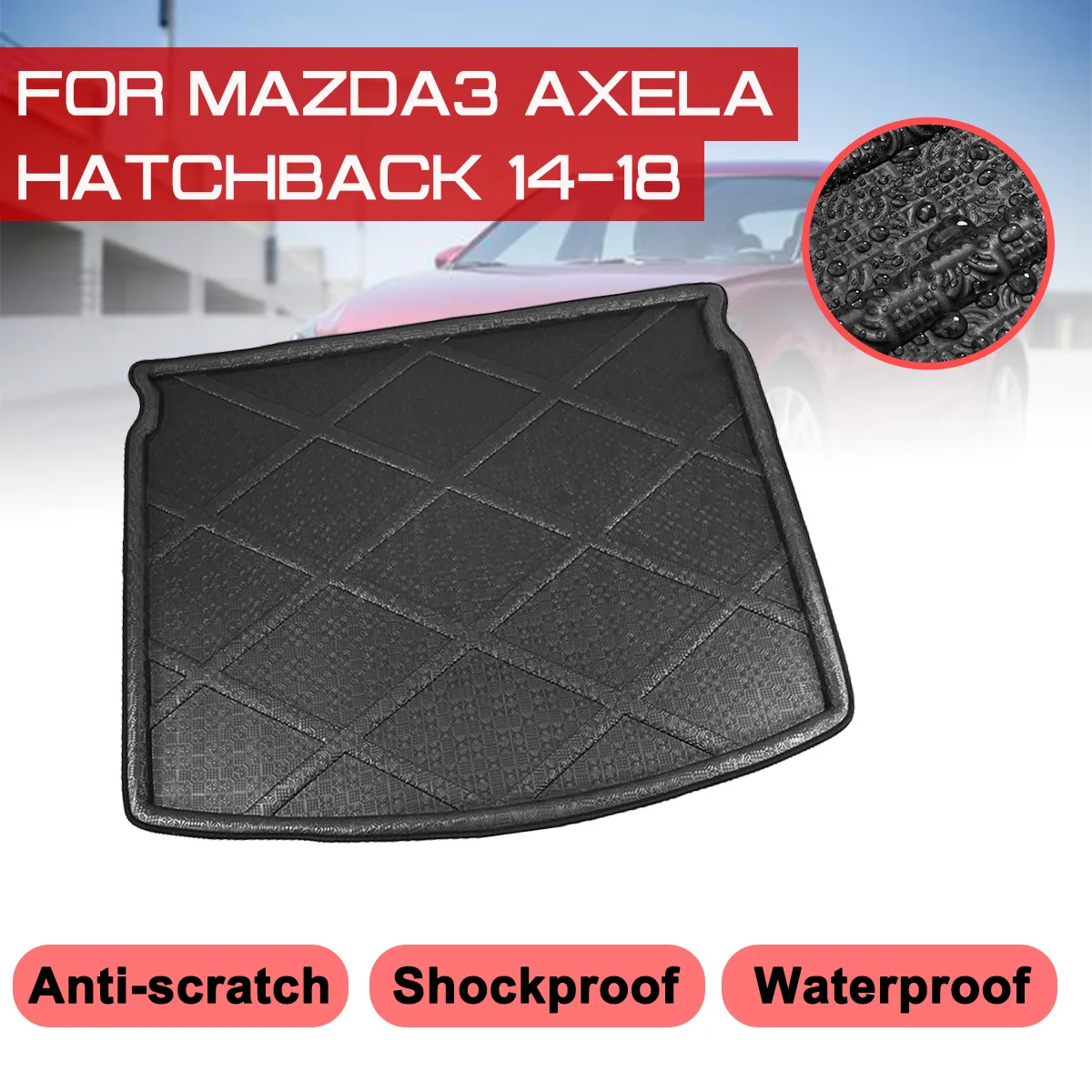 Car Floor Mat Carpet Rear Trunk Anti-mud Cover For Mazda3 Axela Hatchback 2014 2015 2016 2017 2018 | Автомобили и мотоциклы