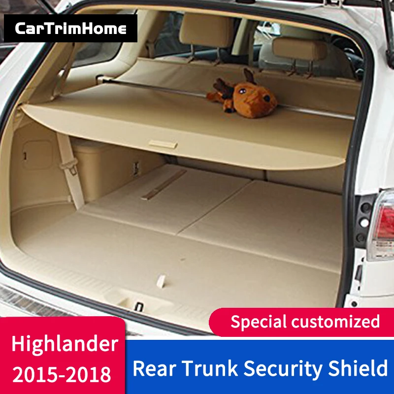 2015 2016 2017 2018 Highlander аксессуары для Toyota задний щит безопасности грузовой Чехол тент 7