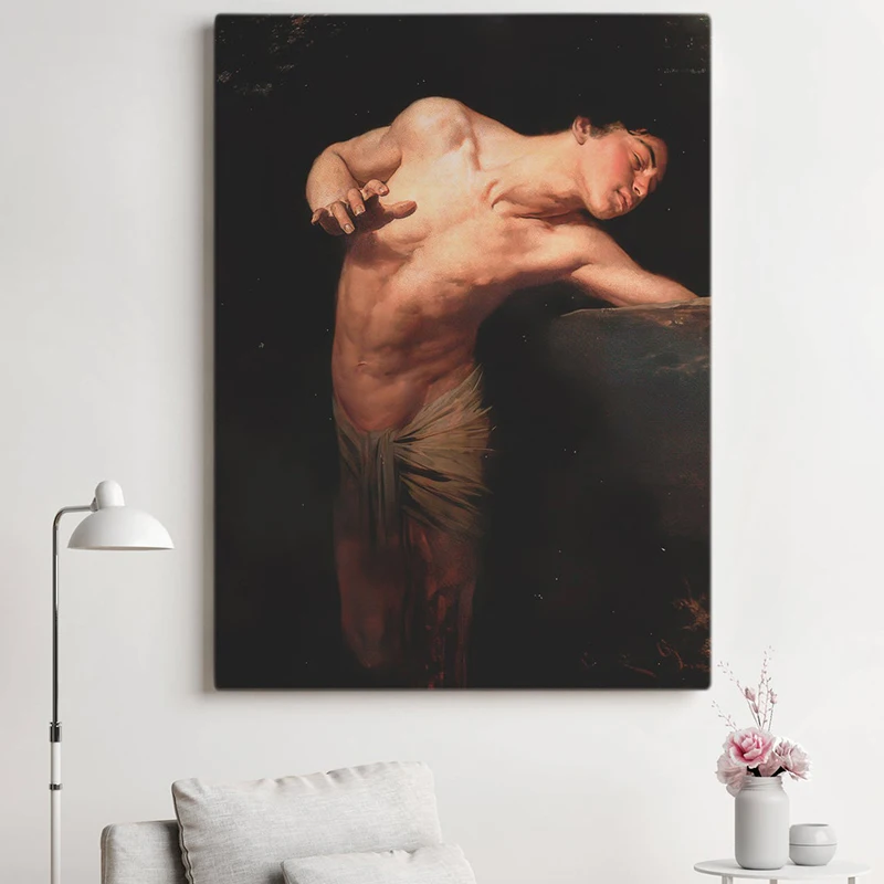 Мужской гей арт Винтаж настенный художественный постер картина принт настенная