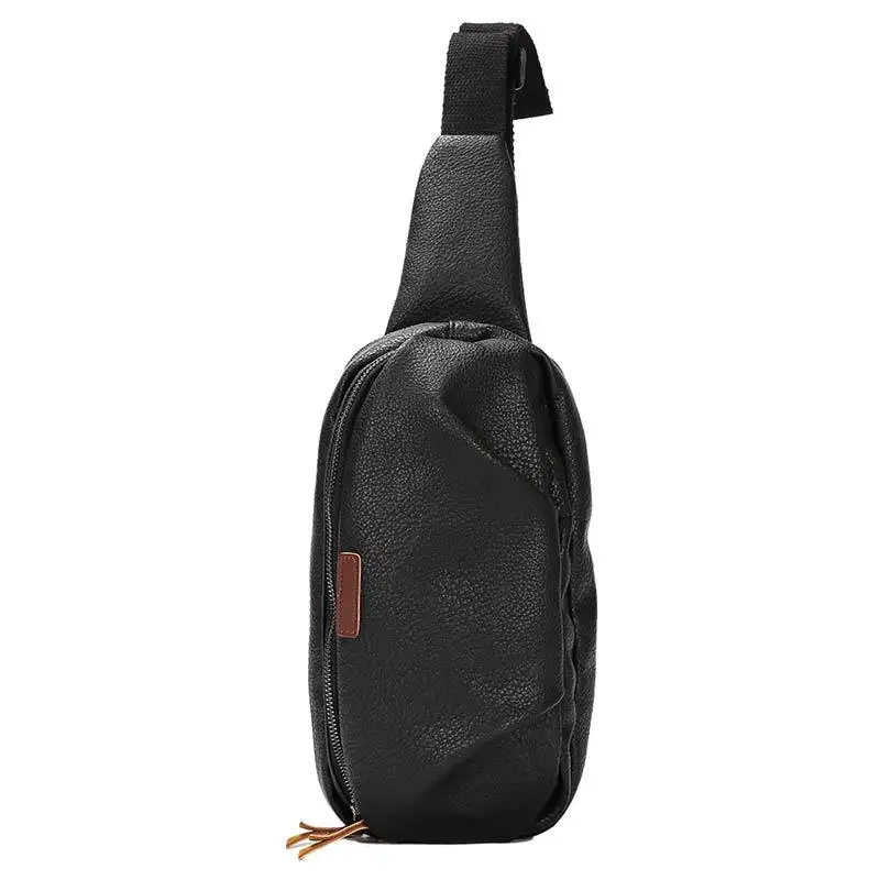 

GUMST Fashion Soft High Quality PU Leather Men Belt Bag Waterproof Waist Bags New Men's Crossbody Chest Bag Single Shoulder Bag