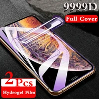 2pcs hydrogel film screen protector for iphone 13 12 11 xr xs x 8 7 6s 6 5 5s se plus max pro mini 2020 screen protector