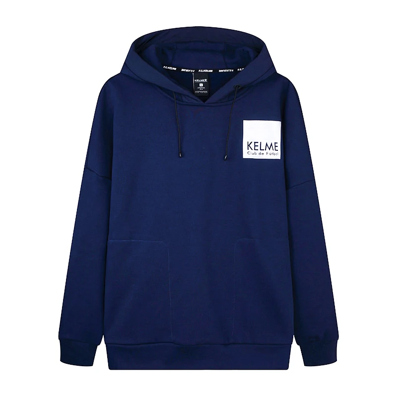 Мужская толстовка с капюшоном KELME белая Повседневная Толстовка в стиле хип-хоп