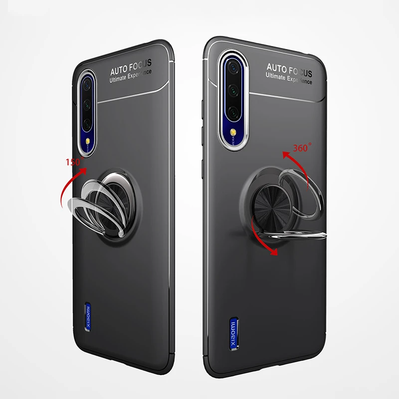 MAKAVO для Xiaomi Mi A3 чехол с кольцом-держателем Мягкий силиконовый матовый чехол-накладка для Xiaomi Mi A3 чехол для телефона s