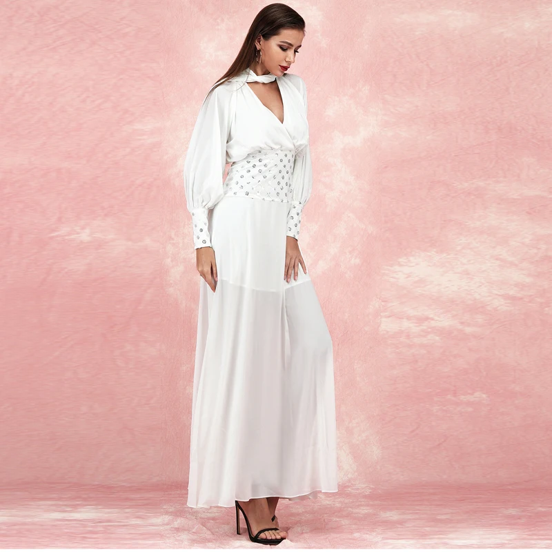 INDRESSME/Новинка года; Сетчатое платье с глубоким вырезом; изысканные вечерние платья с украшением на талии