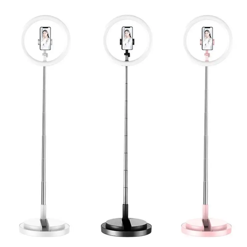 

10 Inch USB LED Ring Light 5V Photography Flash Lamp With 165cm Round Base Stand For Makeup Youtube Video Dimmable Lighting