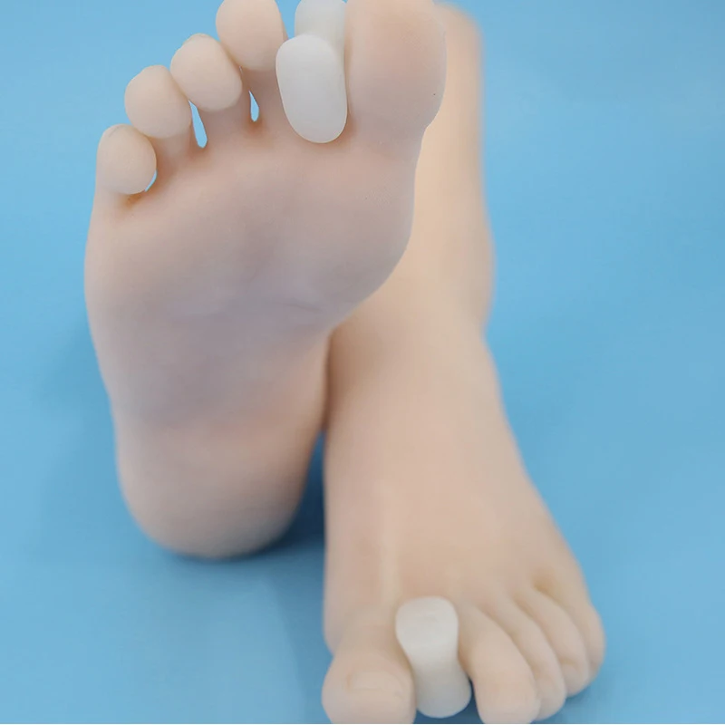 

1 Pair Silicone Toe Separators Overlap Toe Divider Hallux Valgus Corrector Toe Separator Bunion Guard Relaxer Adjuster Feet Care