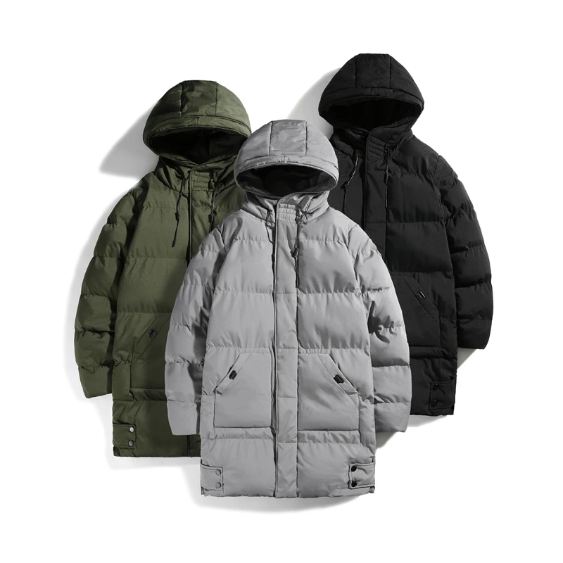 Men Plus Size Thicken Baggy Parka 2021 Winter New Harajuku Classic Brand Street Trend Hood Coat Thick Warm Parkas Jacket Male