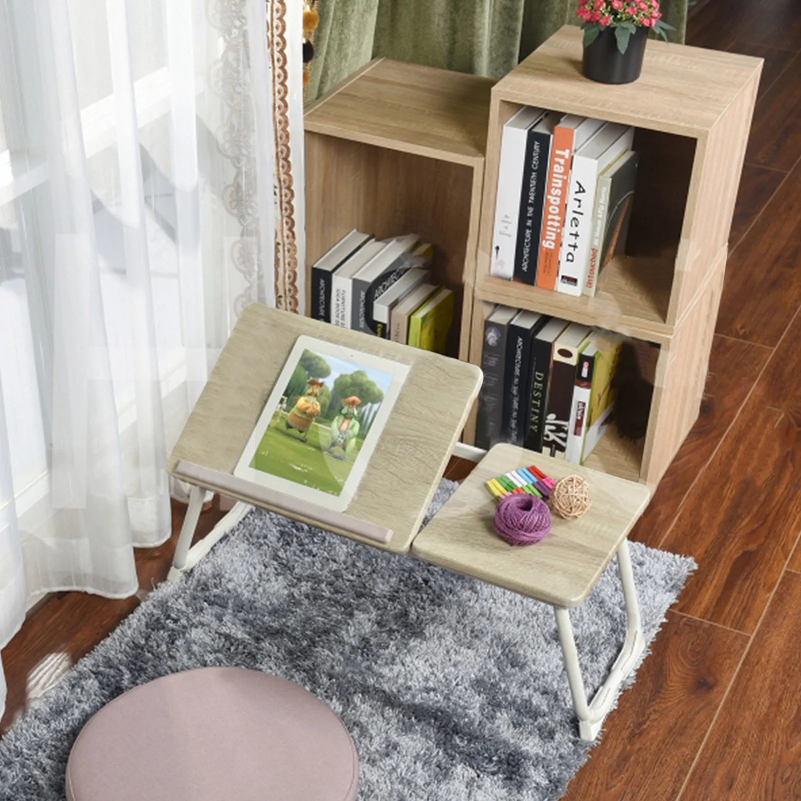 Стол для ноутбука портативный складной с регулируемым углом столик-поднос