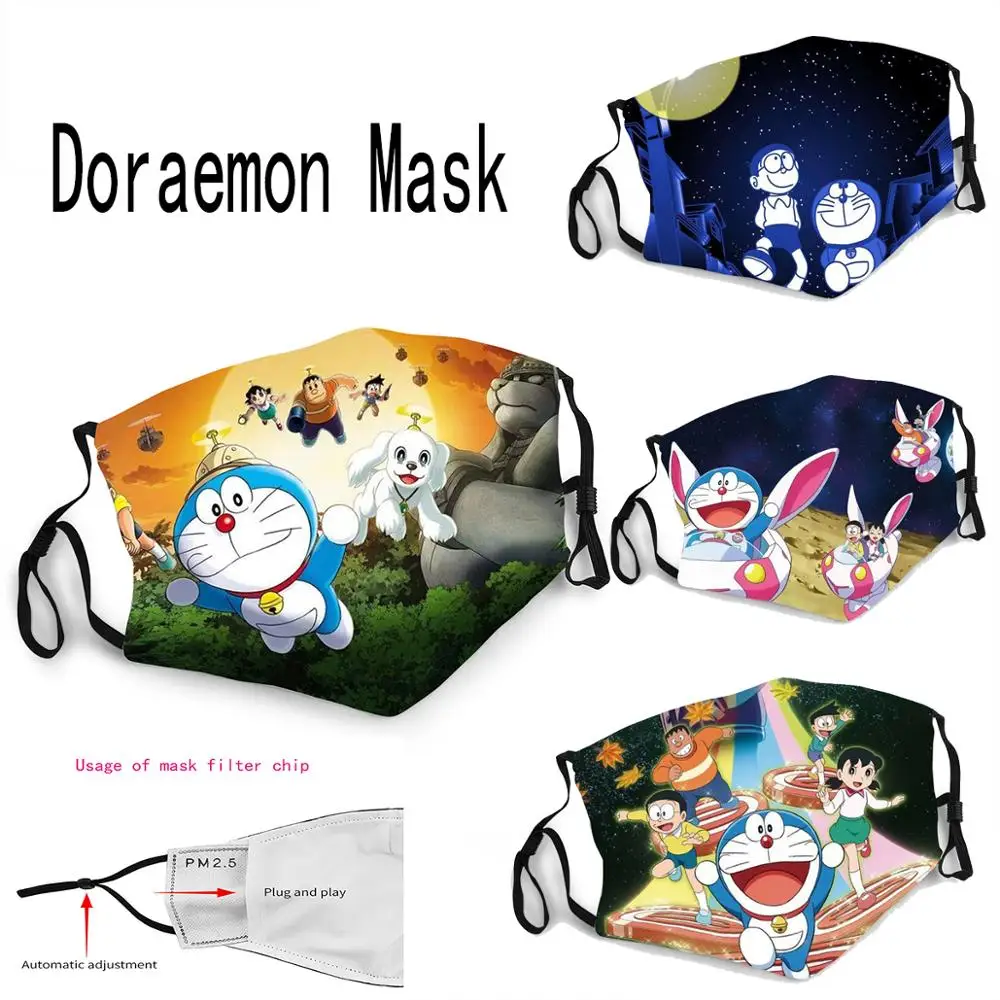 Маска для лица Doraemon с рисунком Дораэмон популярная японская мультяшная