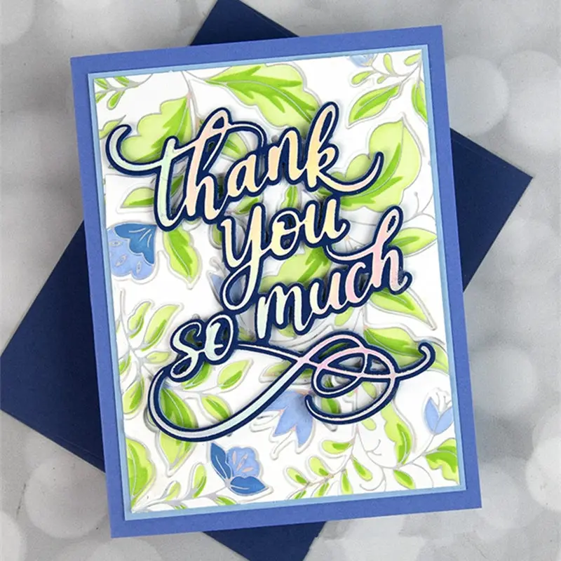 2021 New Alphabet Die Cuts Metal Cutting Dies and Scrapbooking For Paper Making Thank You So Much Embossing Card Frame Craft | Дом и сад