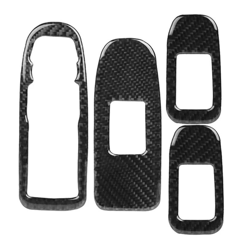 Углеродное волокно двери автомобиля подлокотник окно стекло Лифт кнопка