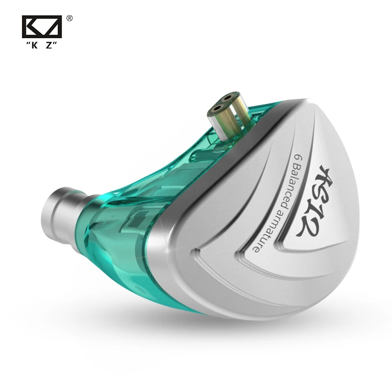 New KZ AS12 12BA Balanced Armature In Ear Earphone HIFI Running Sport Earplug Headphone ZS10 ZSN PRO ZS6 ZST ZS5 ZS7 | Электроника