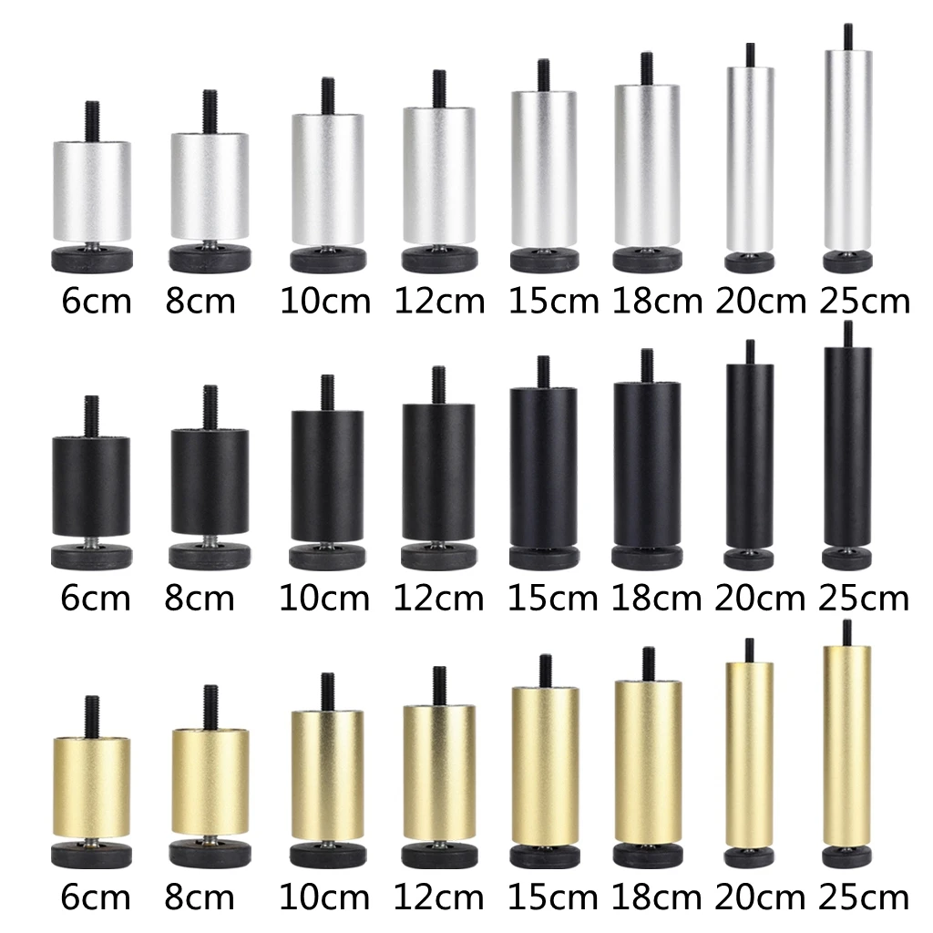 Set of 4 Aluminum Alloy Adjustable Furniture Legs ,Sofa Legs