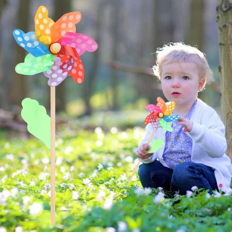 Красочные вертушка ветра счетчик ветряные мельницы дома шланг для полива