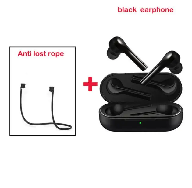 Black with Rope Оригинальные беспроводные наушники huawei Honor Flypods Lite, водонепроницаемые, IP54, управление нажатием, Беспроводная зарядка, Bluetooth 4,2 - Цвет: Black with Rope