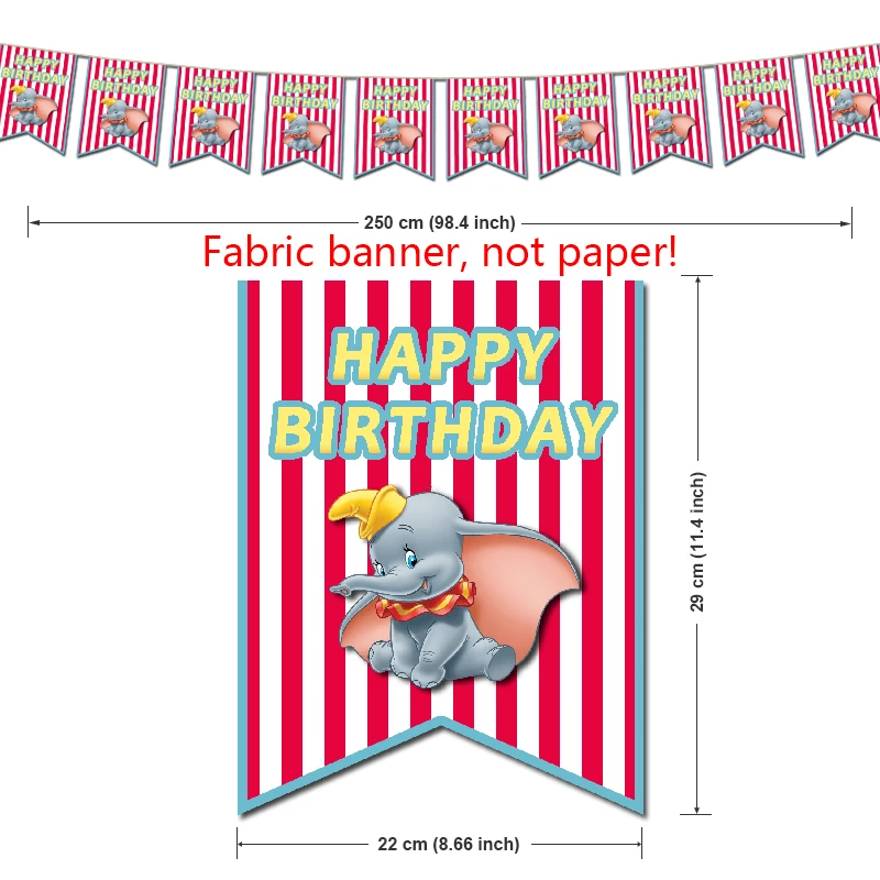 Дамбо на день рождения вечерние украшения нижнее белье с рисунком из мультфильма