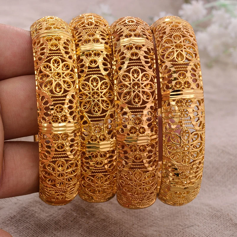 Винтажные женские браслеты 24K 4 шт./лот античный золотой длинный браслет и