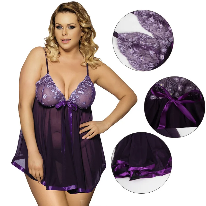 Белое кружевное нижнее белье Babydoll 5XL 8XL женское эротическое откровенное