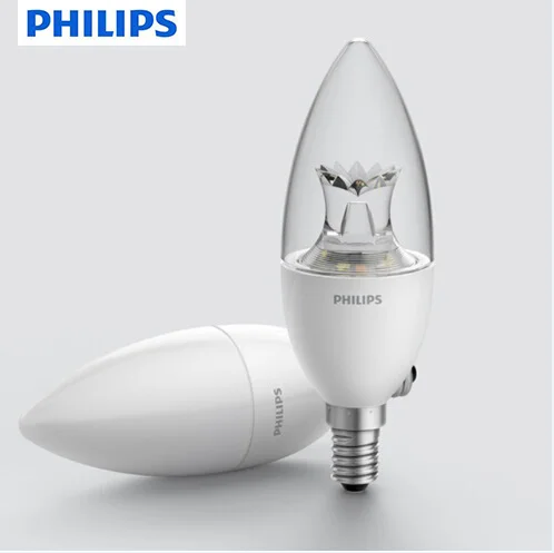 Philips Zhirui умный светодиодный светильник E14 лампа в форме свечи 3000 5700 K регулируемый