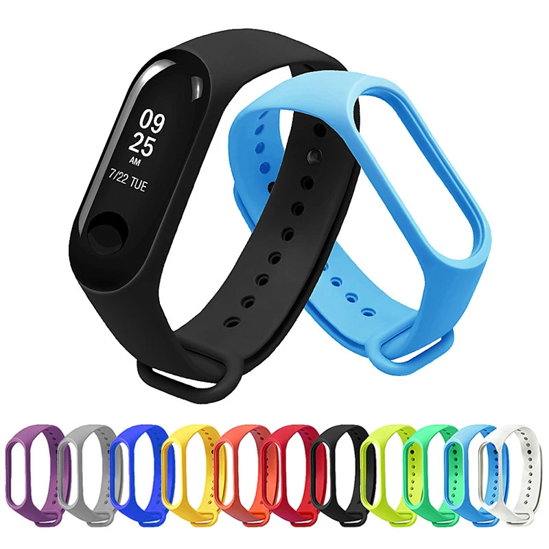 Ремешок сменный силиконовый для Xiaomi Mi Band 4 мягкий спортивный браслет 3 Смарт
