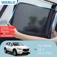 magnetic car sunshade front windshield door mesh frame curtain for mazda cx 3 2015 2021 foldable side window sun shade sunshield