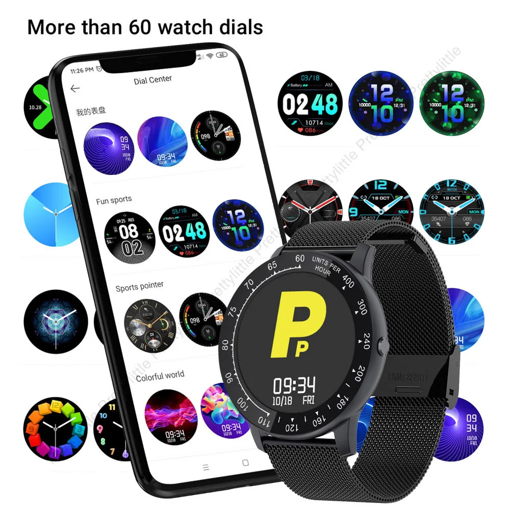 new pph30 custom dial smart watch men women round full touch screen 1 3 inch ip68 waterproof smartwatch for android ios phone free global shipping