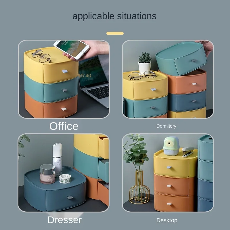 

Desktop Storage Box Drawer Desk Sundries Dust-Proof Cosmetics Desk Rack Stationery Storage Box