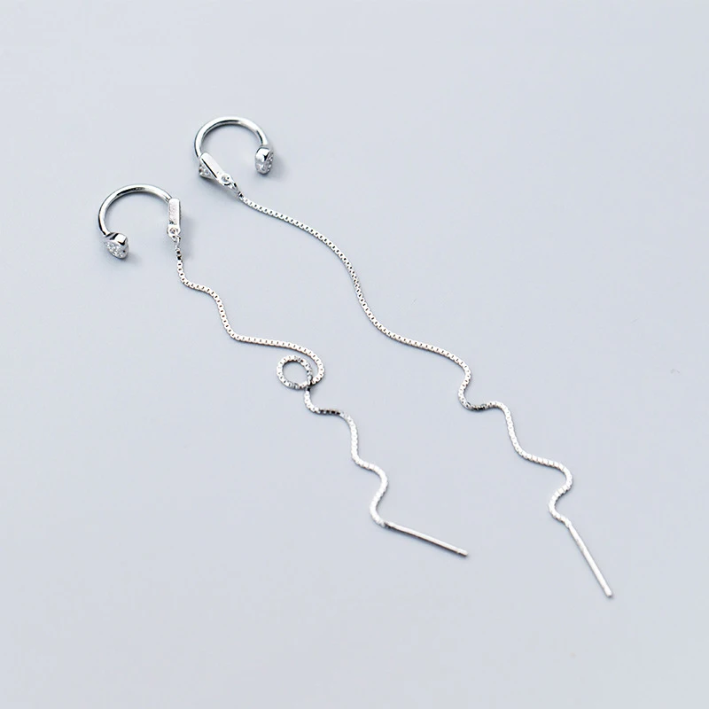 Серьги-клипсы женские с треугольными сердечками 925 пробы серьги прозрачными