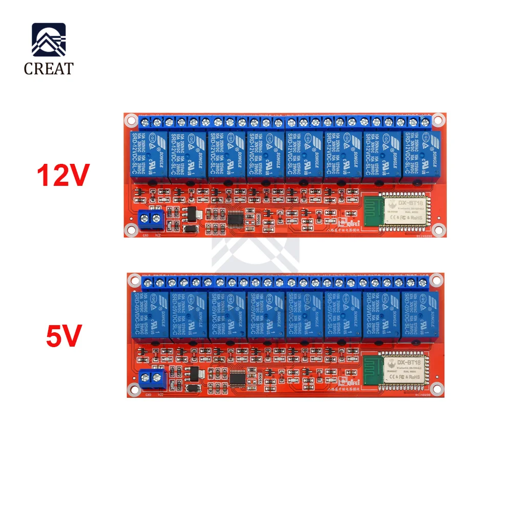 8 каналов 5 в 12 В релейный модуль платы щит высокого и низкого уровня триггера