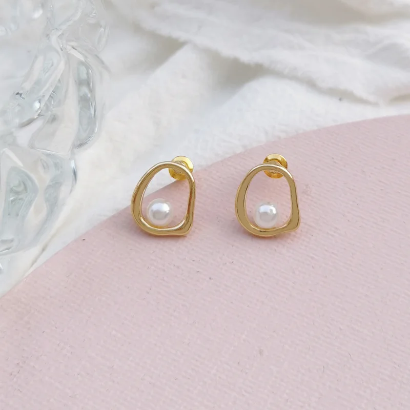 S925 женские ювелирные изделия маленькие серьги с золотым покрытием цинковый