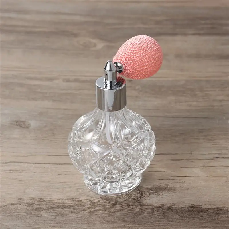 Винтажный стеклянный пустой флакон для духов 100 мл компактный распылитель