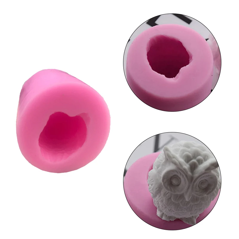 3D Сова ароматическая форма для свечей силиконовая торта съедобная безопасная